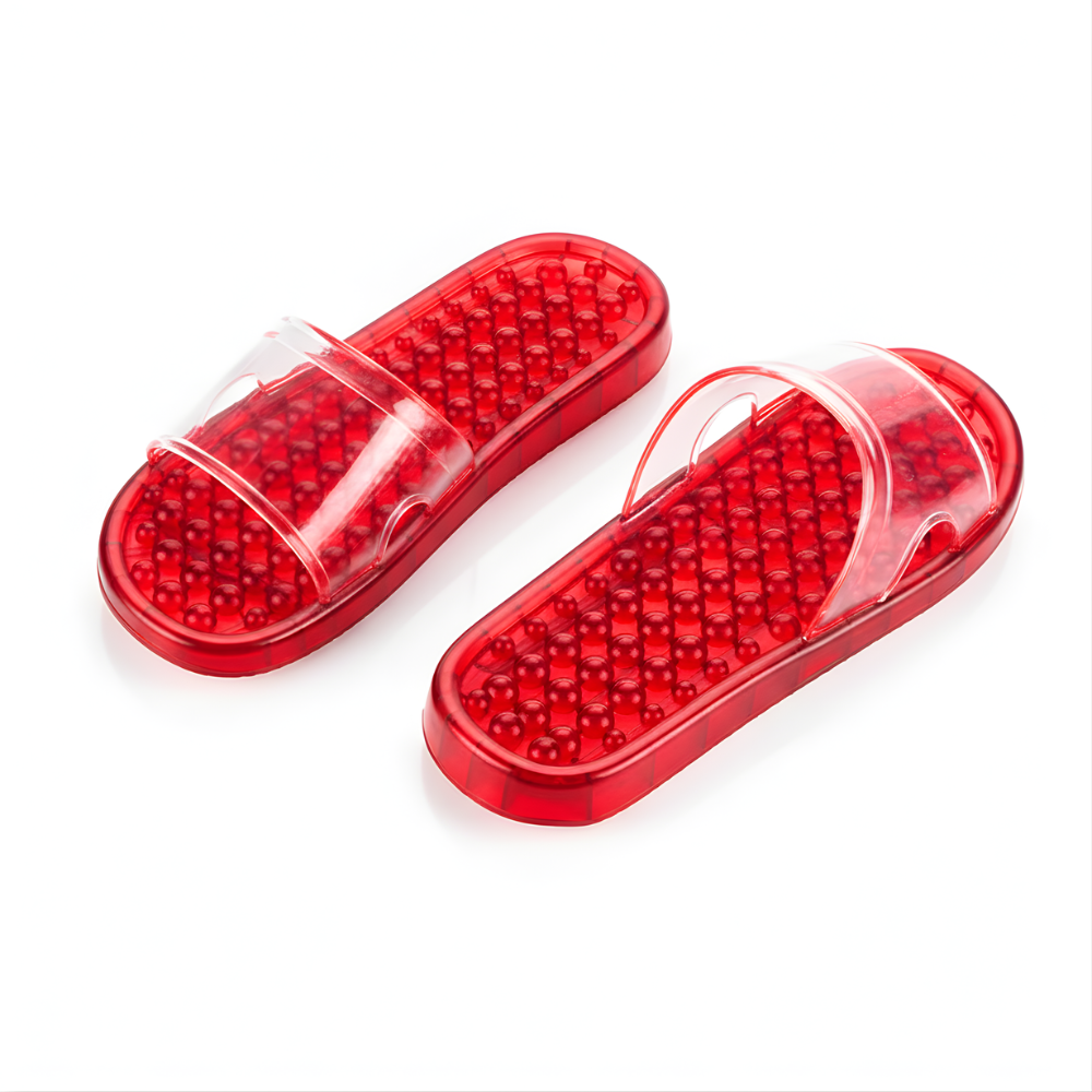 SSBO Sandal Pijat Refleksi Terapi Warna Merah – Sandal Kesehatan Elegan, Anti Selip & Nyaman Dipakai Harian