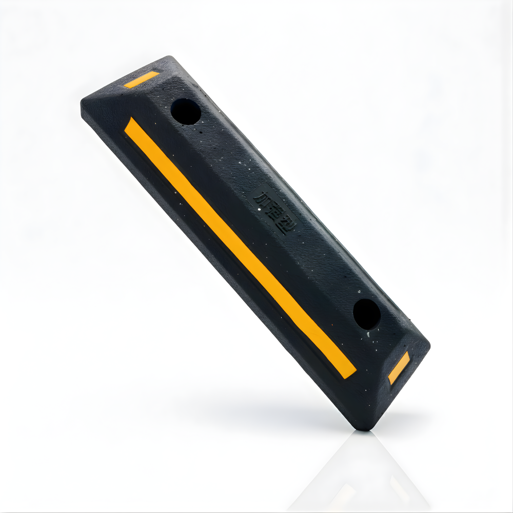 Wheel Stopper SSBO – Pengganjal Ban Mobil + 2 Baut Pemasangan Anti Geser, Aman untuk Parkiran & Garasi