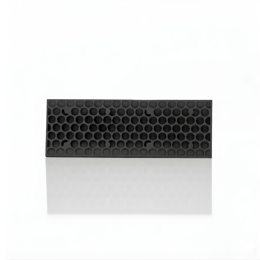 SSBO Polisi Tidur Karet 4 cm – Ukuran 100 × 35 cm, Hitam Kuning Reflektif Anti Slip + Baut Pemasangan