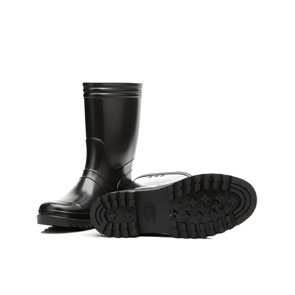 Sepatu Boot Karet Warna Hitam Anti Air & Anti Slip – Tinggi 25 cm, Kuat, Lentur & Nyaman Dipakai