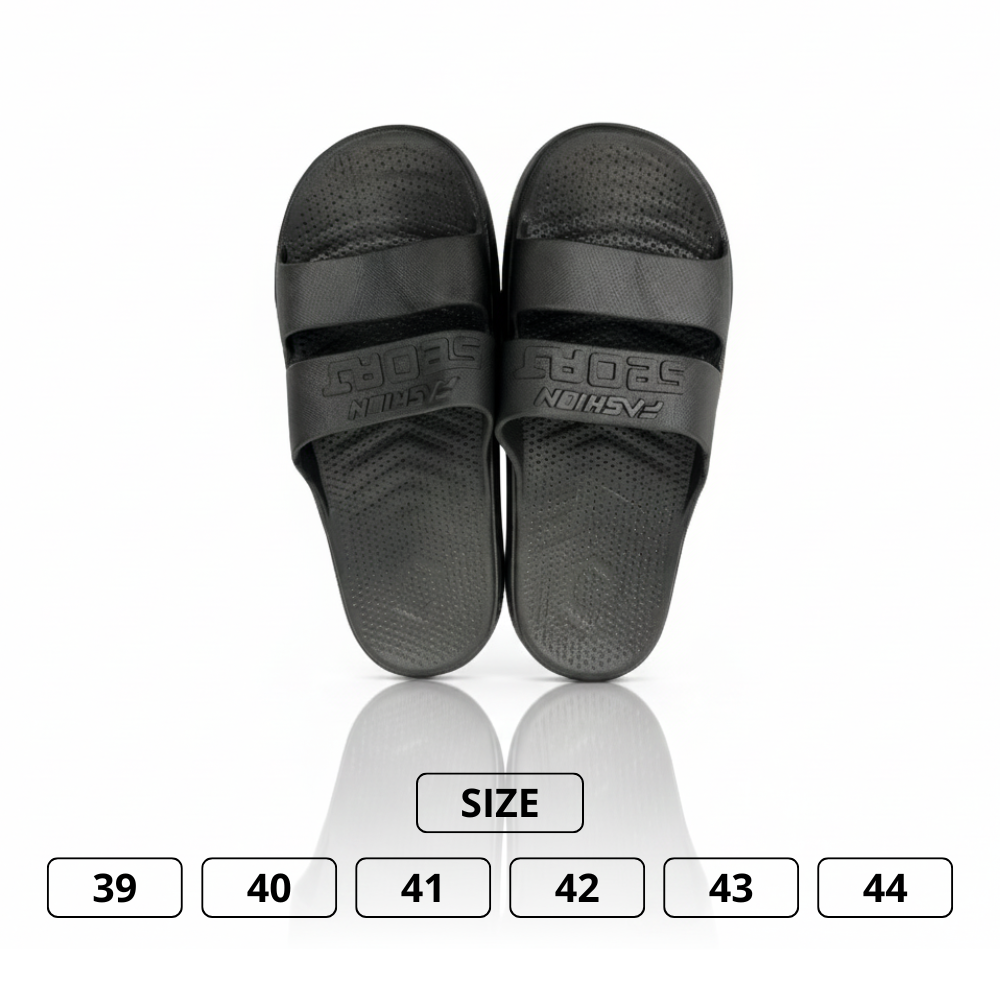 SSBO Sandal Slide Pria Hitam – Sandal Santai Nyaman, Ringan & Anti Selip untuk Harian