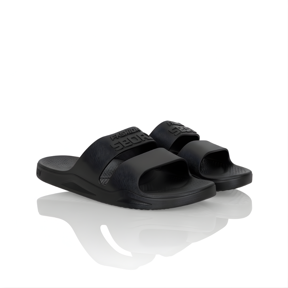 SSBO Sandal Slide Pria Hitam – Sandal Santai Nyaman, Ringan & Anti Selip untuk Harian