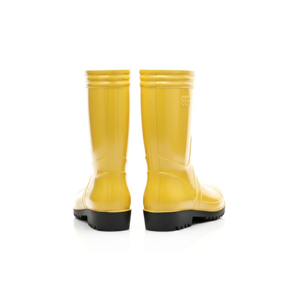 Sepatu Boot Karet Warna Kuning Anti Air & Anti Slip – Tinggi 25 cm, Kuat, Lentur & Nyaman Dipakai