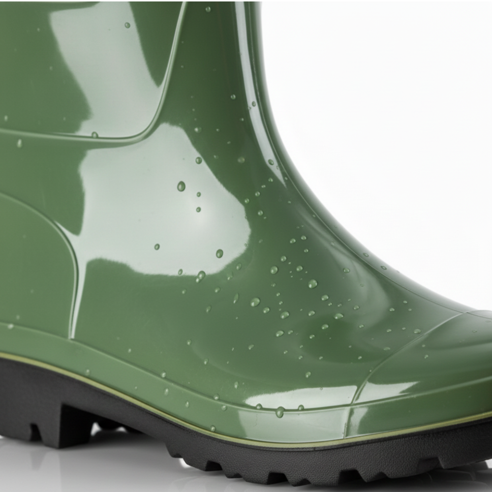 Sepatu Boot Karet PVC Premium Warna Hijau Anti Air & Anti Slip – Tinggi 38 cm, Kuat, Lentur & Nyaman Dipakai