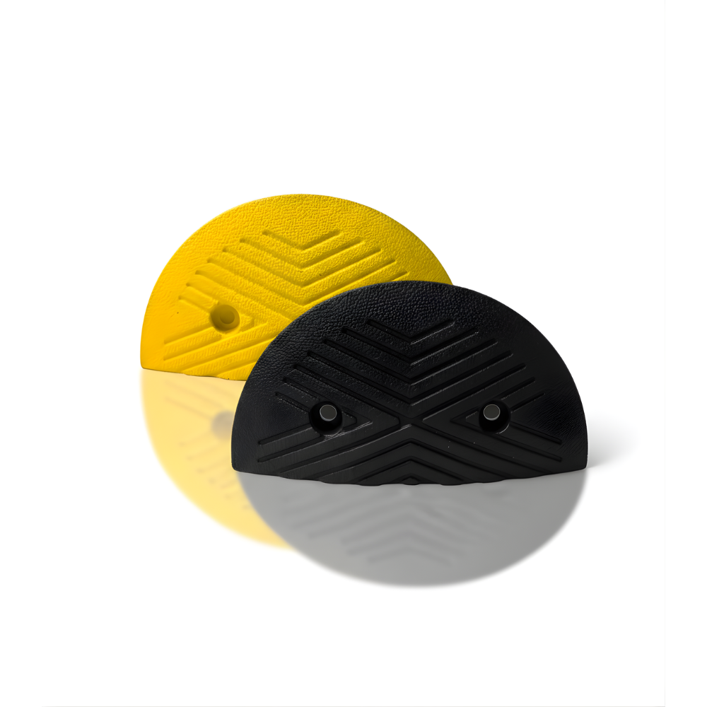 2 Ujung Polisi Tidur SSBO 4×18×35 – Warna Hitam & Kuning, Anti Slip & Mudah Dipasang