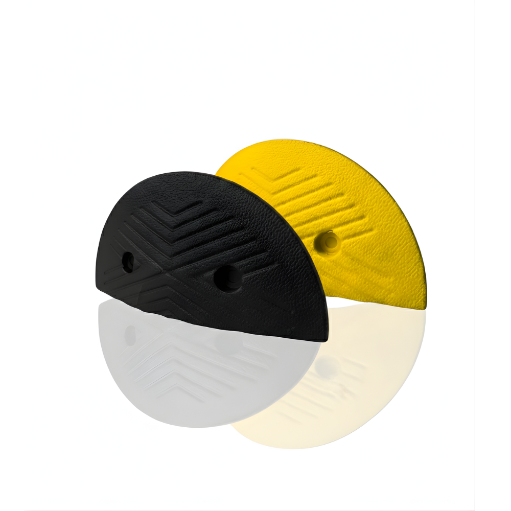 2 Ujung Polisi Tidur SSBO 4×18×35 – Warna Hitam & Kuning, Anti Slip & Mudah Dipasang