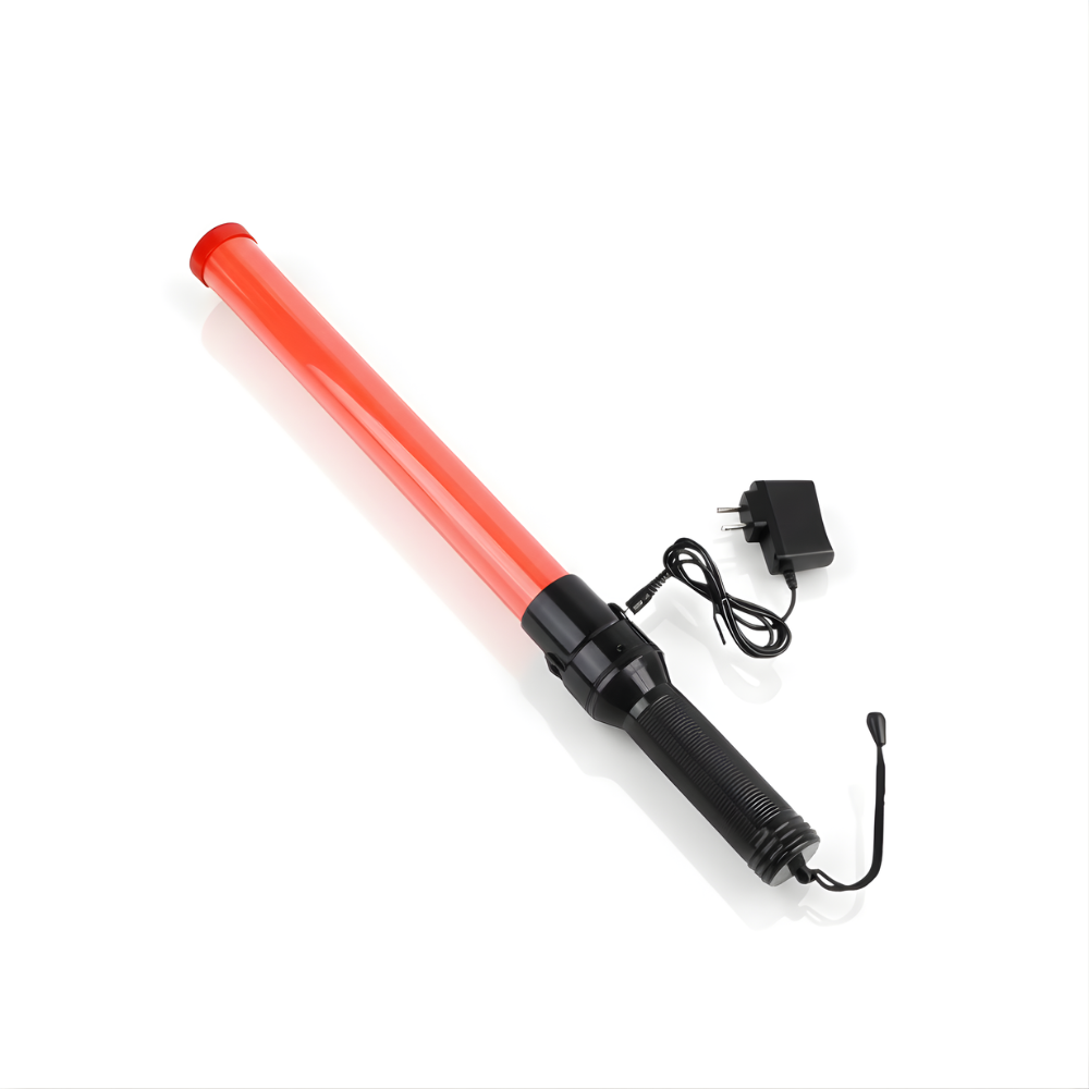 SSBO Traffic Baton LED – Tongkat Lampu Pengatur Lalu Lintas, Senter Multifungsi, Lampu Merah Berkedip & Baterai Tahan Lama