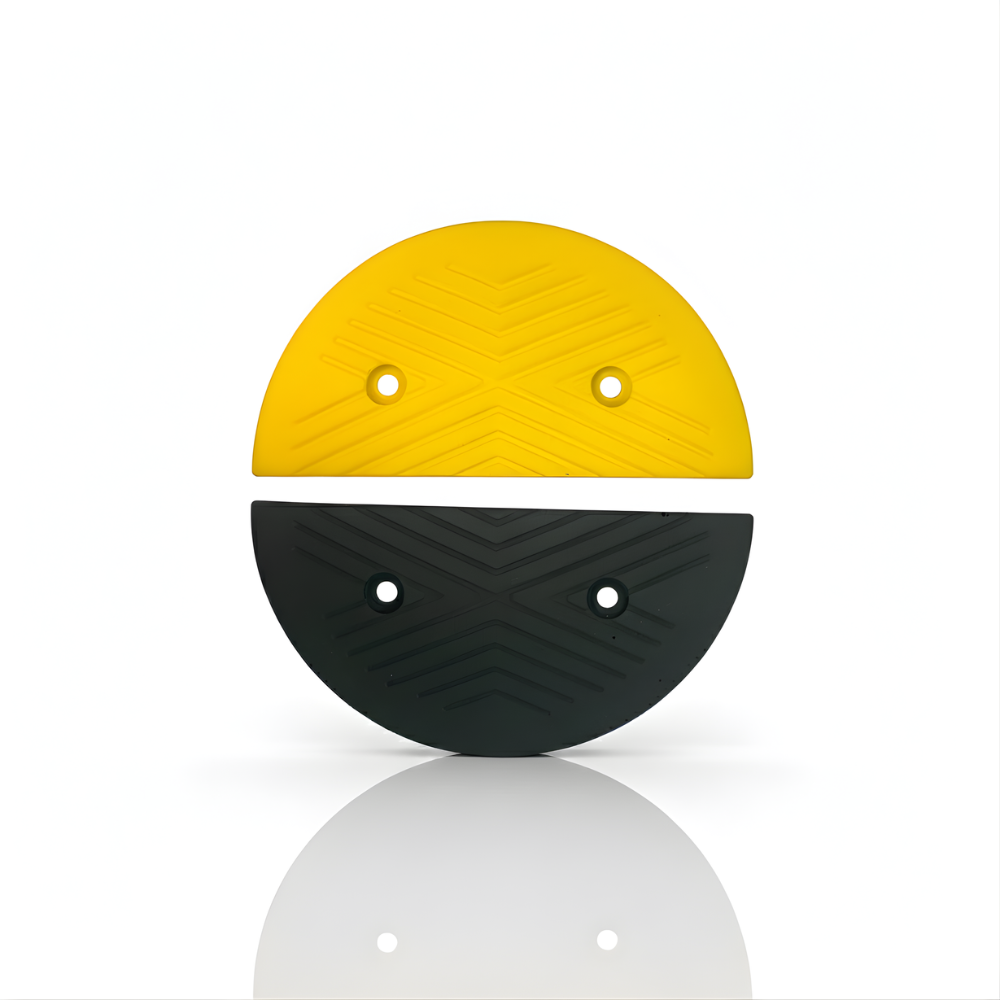 2 Ujung Polisi Tidur SSBO 4×18×35 – Warna Hitam & Kuning, Anti Slip & Mudah Dipasang