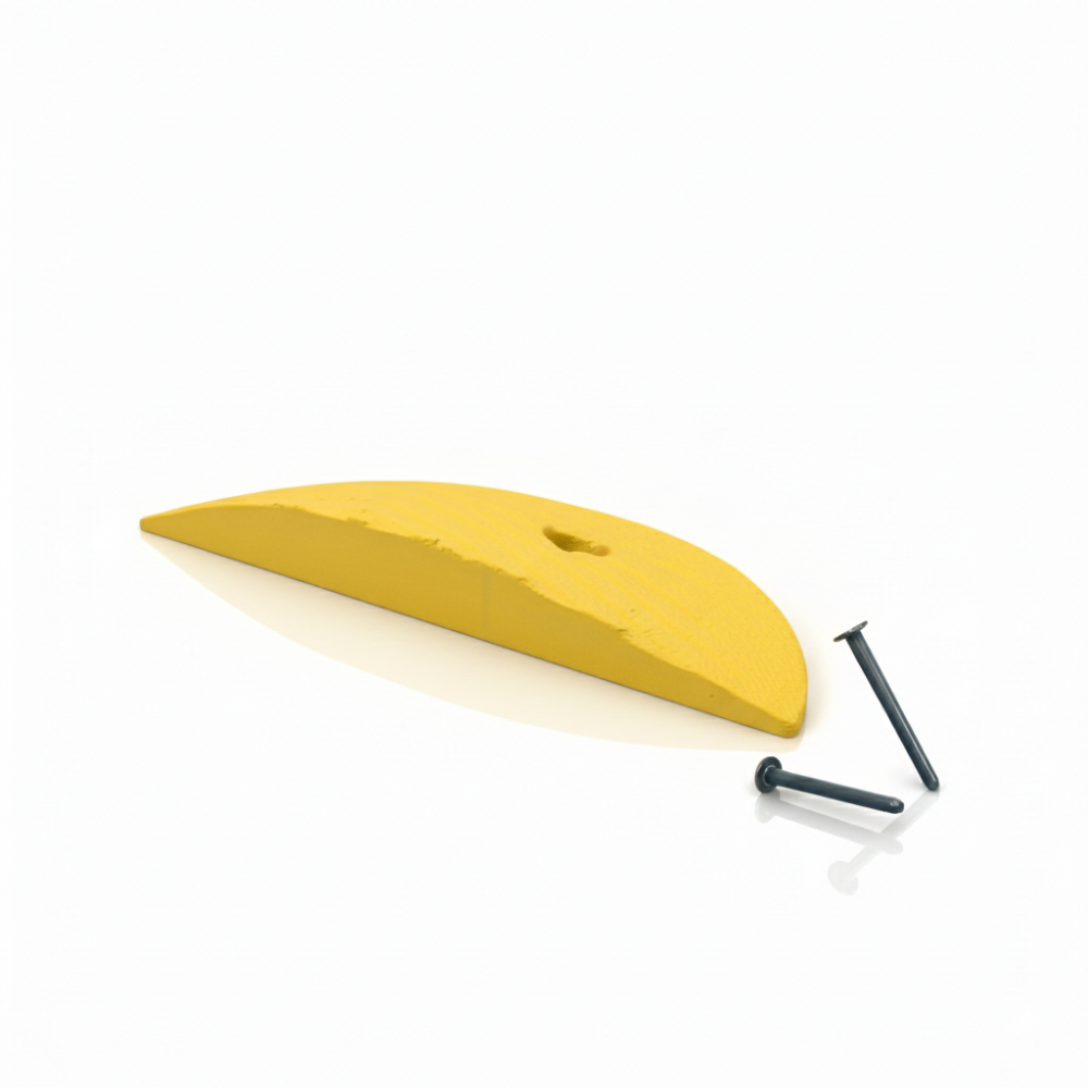 Ujung Polisi Tidur SSBO 4×18×35 – Warna Kuning + 2 Baut Pemasangan, Anti Slip & Mudah Dipasang