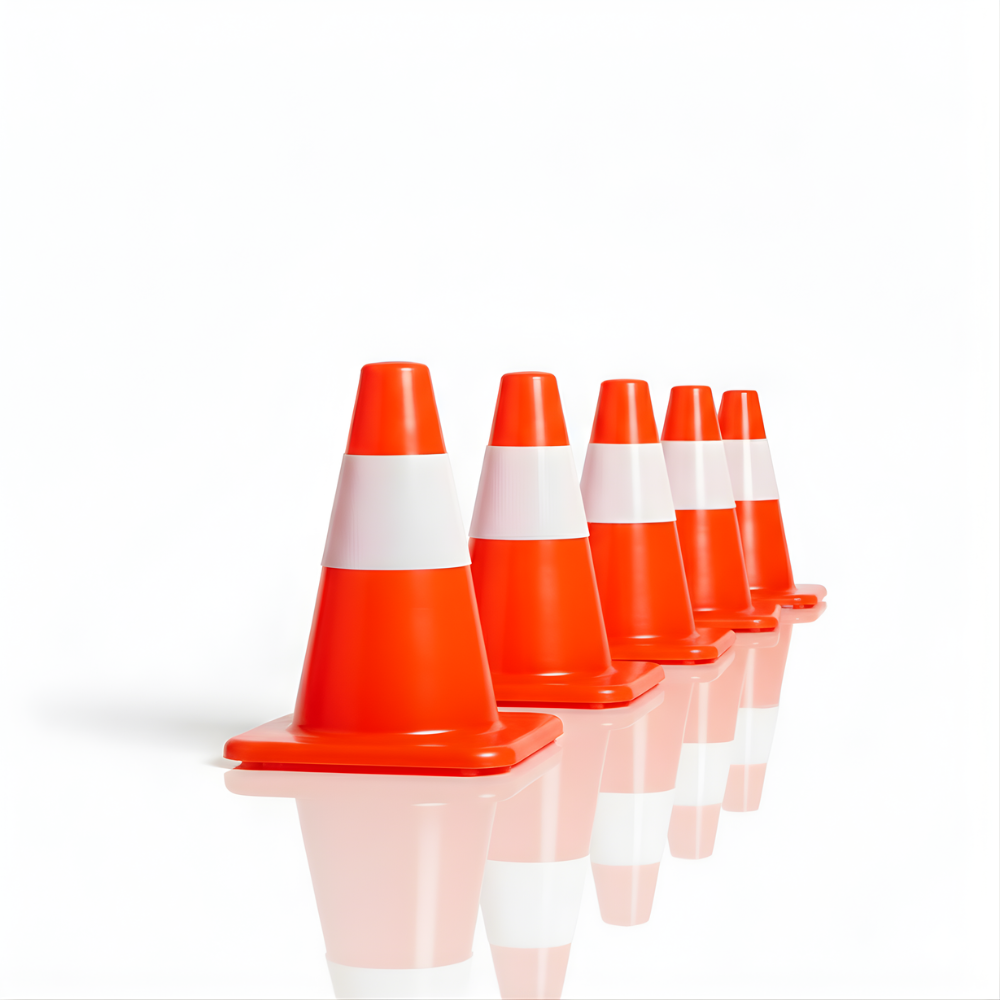Traffic Cone Mini SSBO 30 cm Warna Orange – Ringan, Stabil, Tahan Cuaca & Mudah Dipindahkan