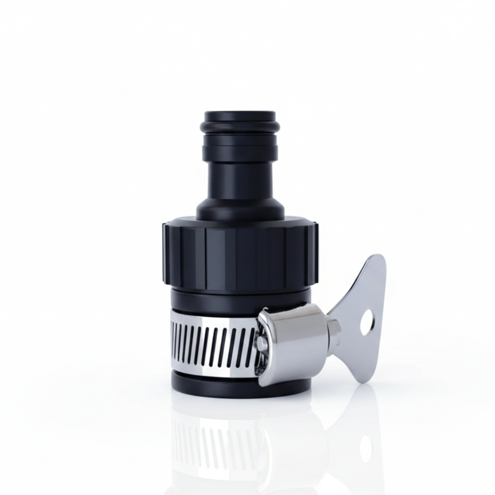 SSBO Konektor Selang Universal Warna Hitam – Sambungan Selang Air dengan Ring Karet Anti Bocor & Tahan Tekanan