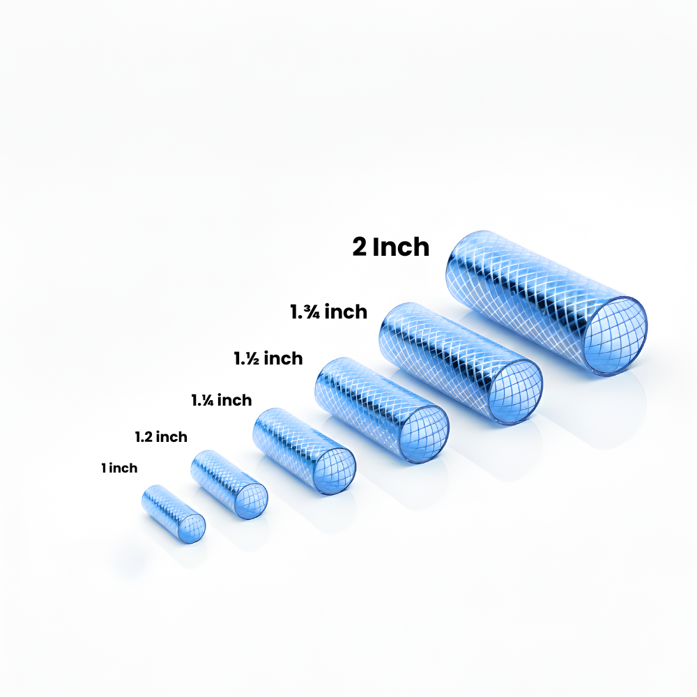 Selang Air Transparan Serat Benang Tebal 5 mm SSBO – Transparan, Fleksibel, Tebal & Tahan Tekanan untuk Air & Industri