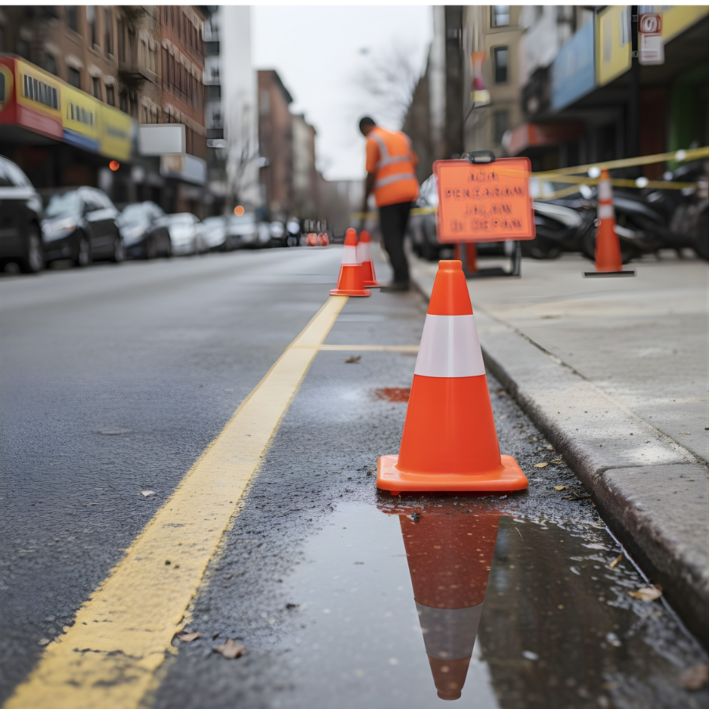 Traffic Cone Mini SSBO 30 cm Warna Orange – Ringan, Stabil, Tahan Cuaca & Mudah Dipindahkan