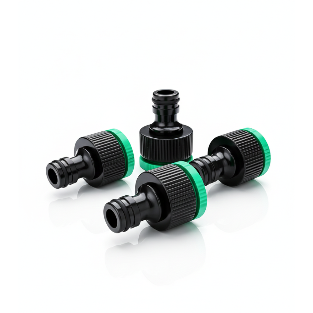 SSBO Konektor Selang Universal Hitam Hijau – Sambungan Selang Air Manual Tanpa Ring