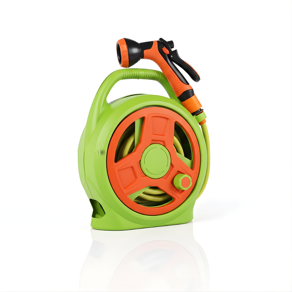 SSBO Selang Air Roll 12 Meter Warna Hijau – Gulung Manual, Dengan Semprotan, Tanpa Stand, Praktis & Fleksibel