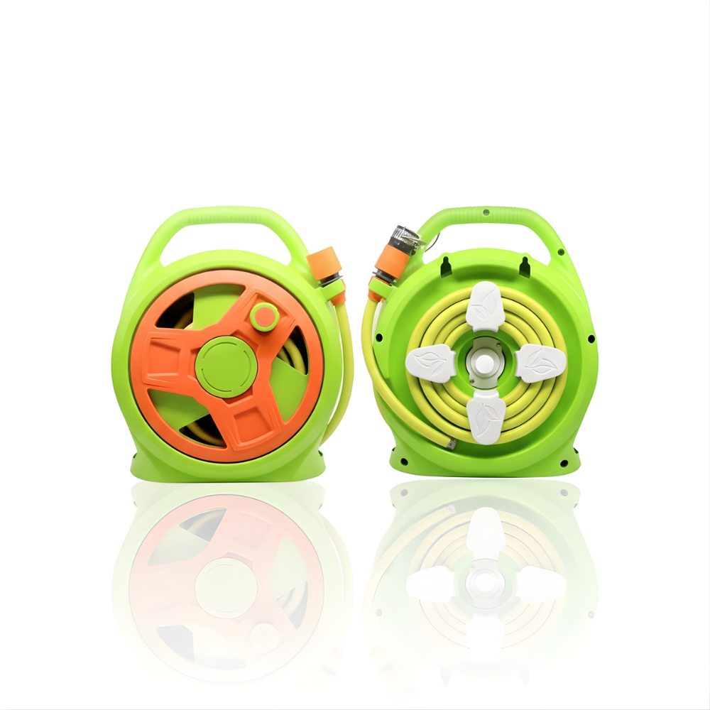 SSBO Selang Air Roll 12 Meter Warna Hijau – Gulung Manual, Dengan Semprotan, Tanpa Stand, Praktis & Fleksibel