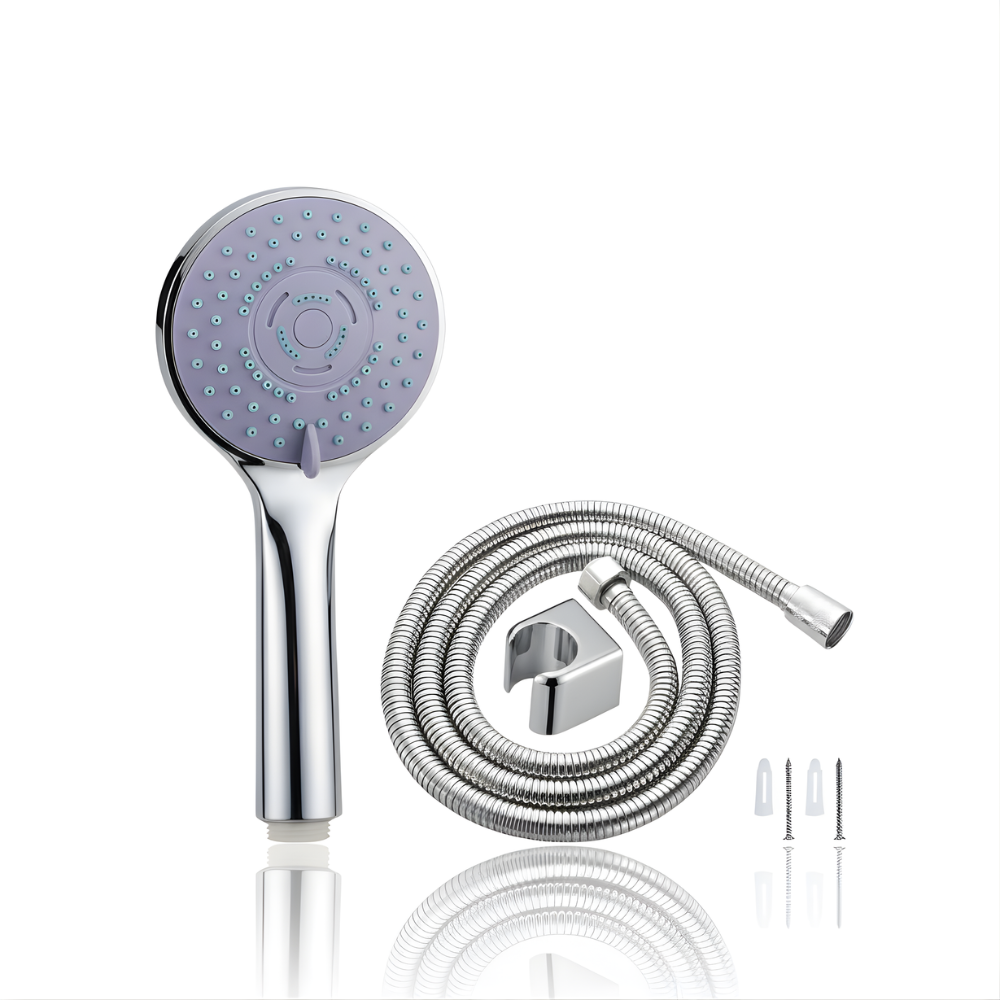SSBO Paket Shower Kamar Mandi 4 Mode Silver 1.5 M – Kepala Shower Multifungsi Tekanan Tinggi Anti Bocor