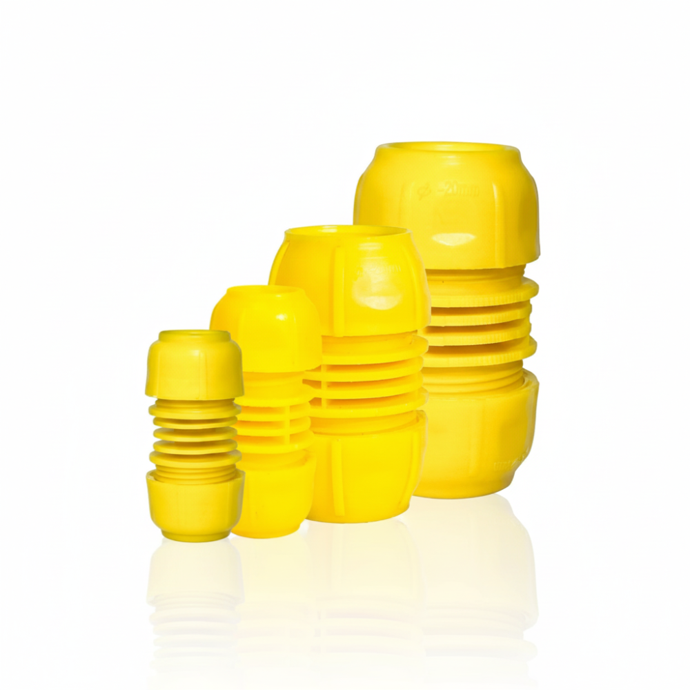 Sambungan Selang Air Warna Kuning SSBO – Coupler Penghubung Selang ke Selang, Anti Bocor, Kuat & Mudah Dipasang