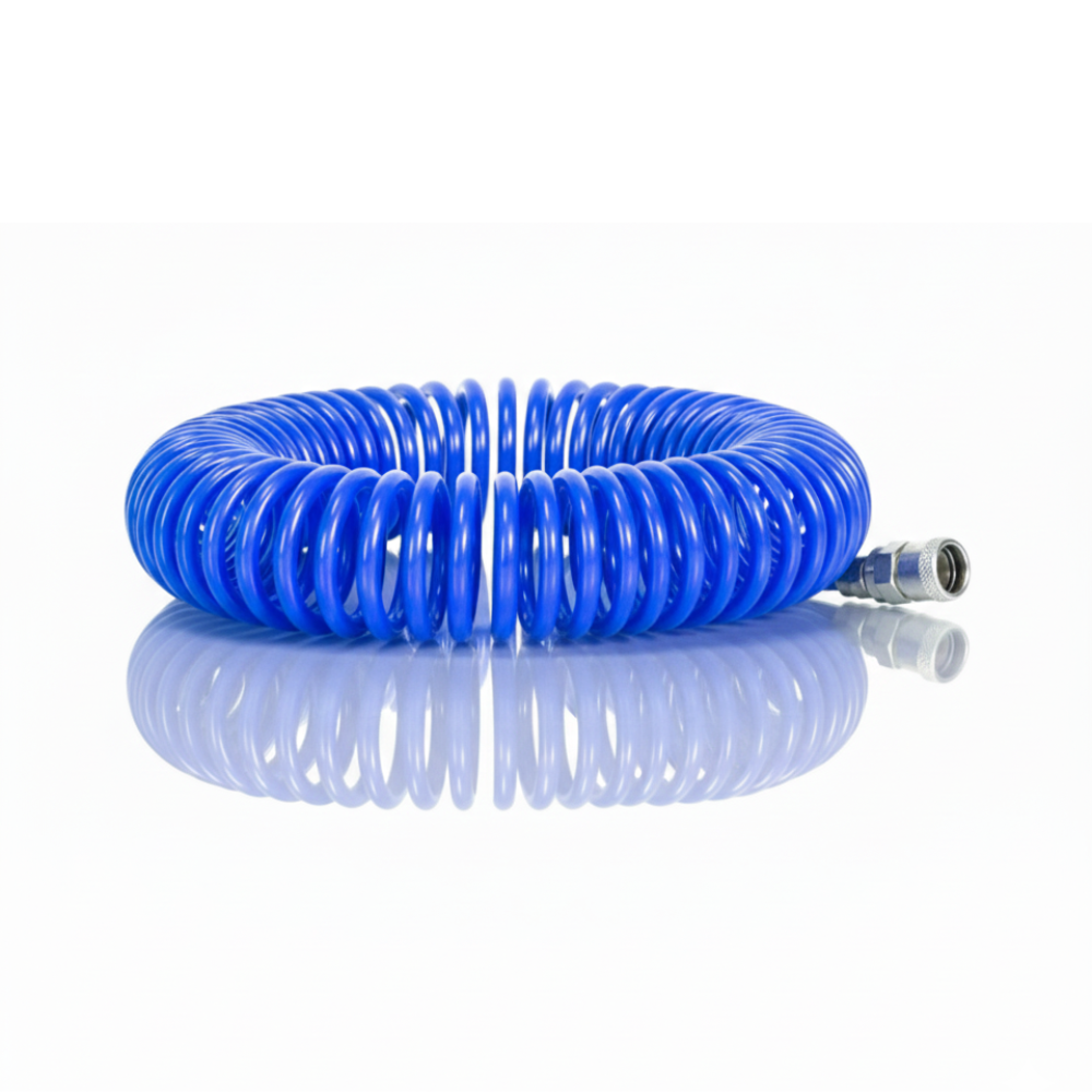 SSBO Selang Spiral Kompresor Angin Biru 12 Meter – Selang Angin Fleksibel, Kuat & Anti Kusut untuk Kompresor