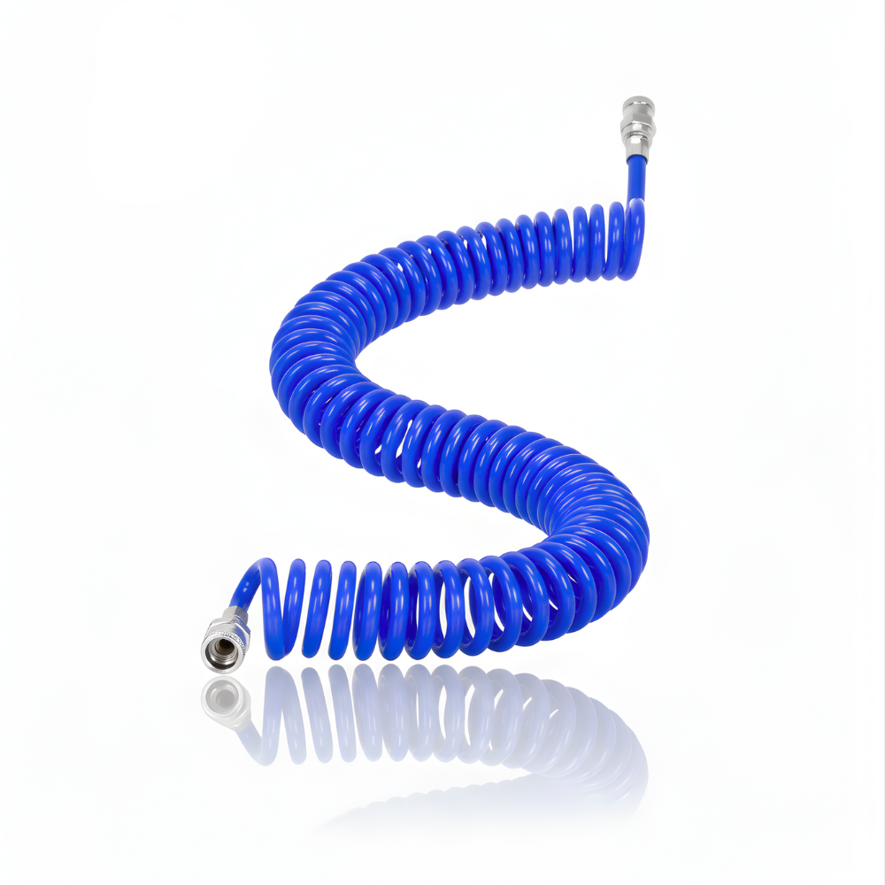 SSBO Selang Spiral Kompresor Angin Biru 12 Meter – Selang Angin Fleksibel, Kuat & Anti Kusut untuk Kompresor
