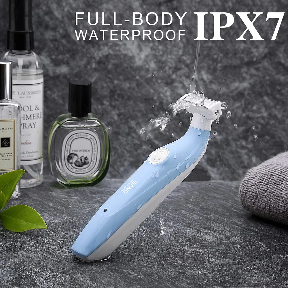 Alat Cukur Elektrik QS-031 Warna Biru – Shaver Waterproof IPX7 dengan Blade Tajam & Pengisian USB Cepat