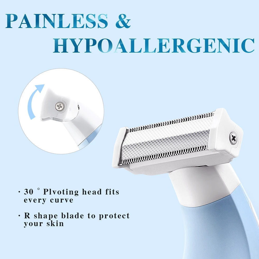 Alat Cukur Elektrik QS-031 Warna Biru – Shaver Waterproof IPX7 dengan Blade Tajam & Pengisian USB Cepat