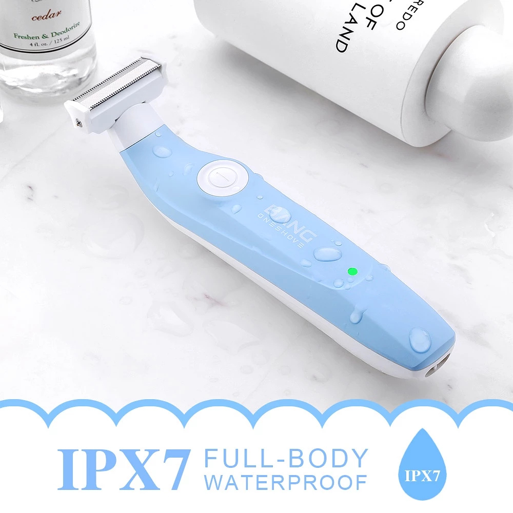 Alat Cukur Elektrik QS-031 Warna Biru – Shaver Waterproof IPX7 dengan Blade Tajam & Pengisian USB Cepat