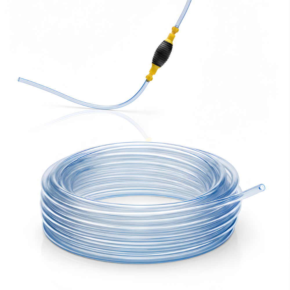 Paket Pompa Selang Air Elastis Bening Transparan 1/2 Inch – Alat Sedot Air, Minyak & Bensin Serbaguna