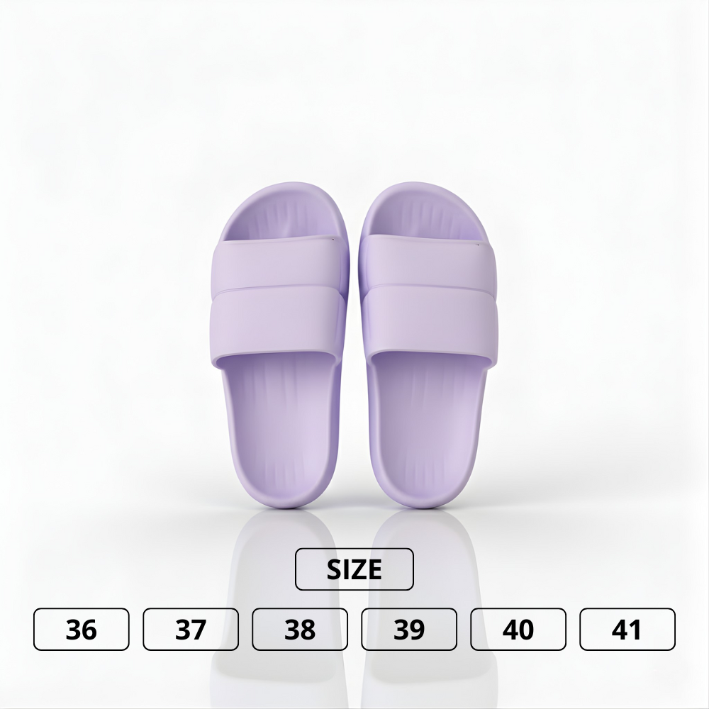 Sandal Slop EVA Unisex Ungu – Sandal Rumahan Tebal Polos, Ringan & Nyaman Dipakai Harian