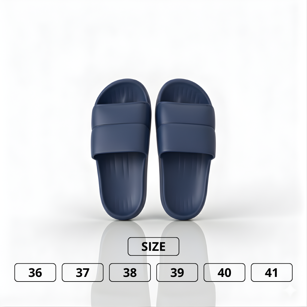 Sandal Slop EVA Unisex Navy Blue – Sandal Rumahan Tebal Polos, Ringan & Nyaman Dipakai Harian
