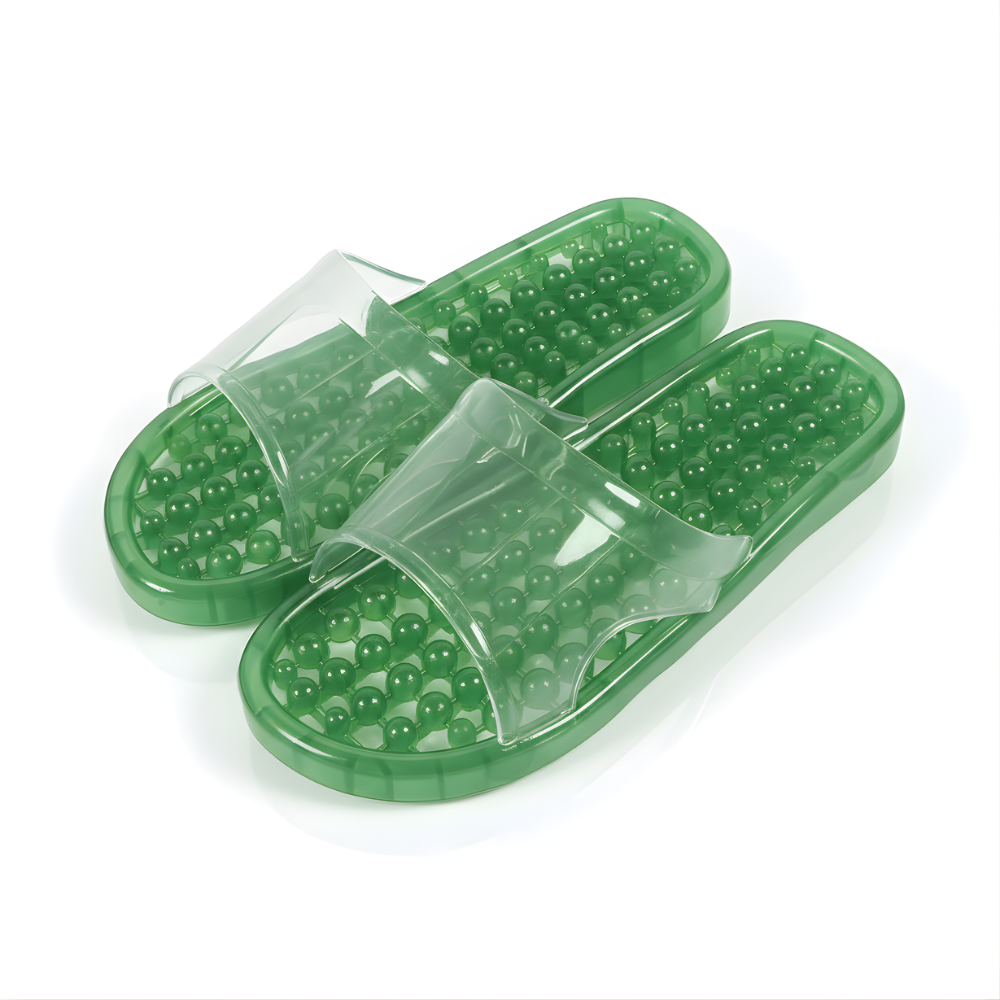 SSBO Sandal Pijat Refleksi Terapi Warna Hijau – Sandal Kesehatan Elegan, Anti Selip & Nyaman Dipakai Harian