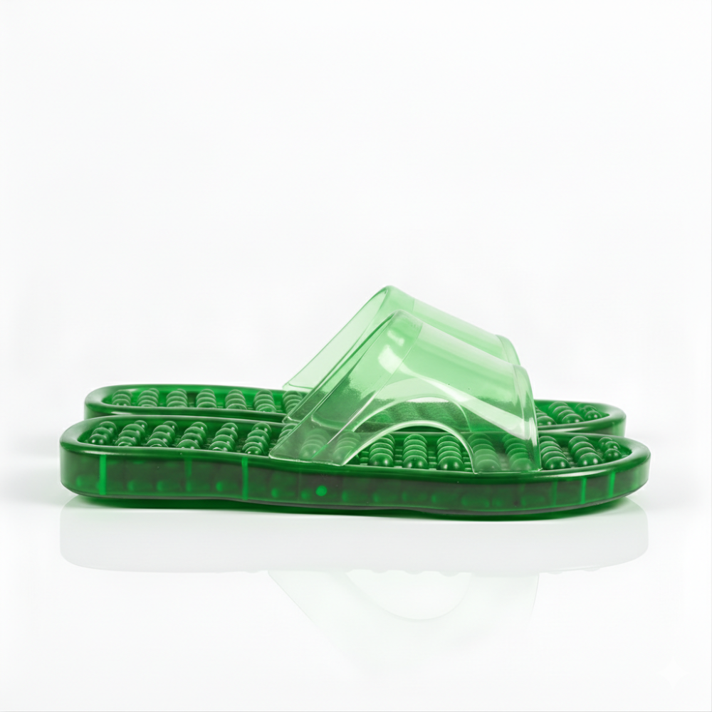 SSBO Sandal Pijat Refleksi Terapi Warna Hijau – Sandal Kesehatan Elegan, Anti Selip & Nyaman Dipakai Harian