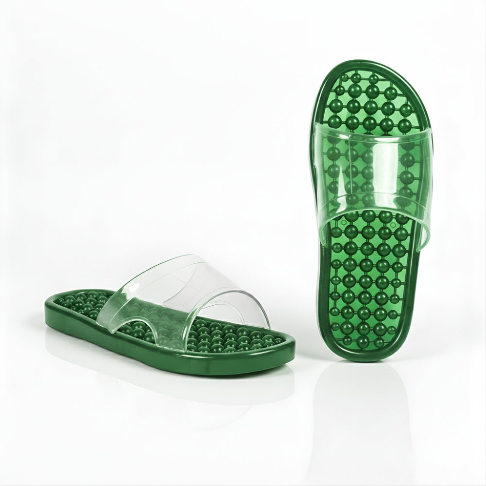 SSBO Sandal Pijat Refleksi Terapi Warna Hijau – Sandal Kesehatan Elegan, Anti Selip & Nyaman Dipakai Harian