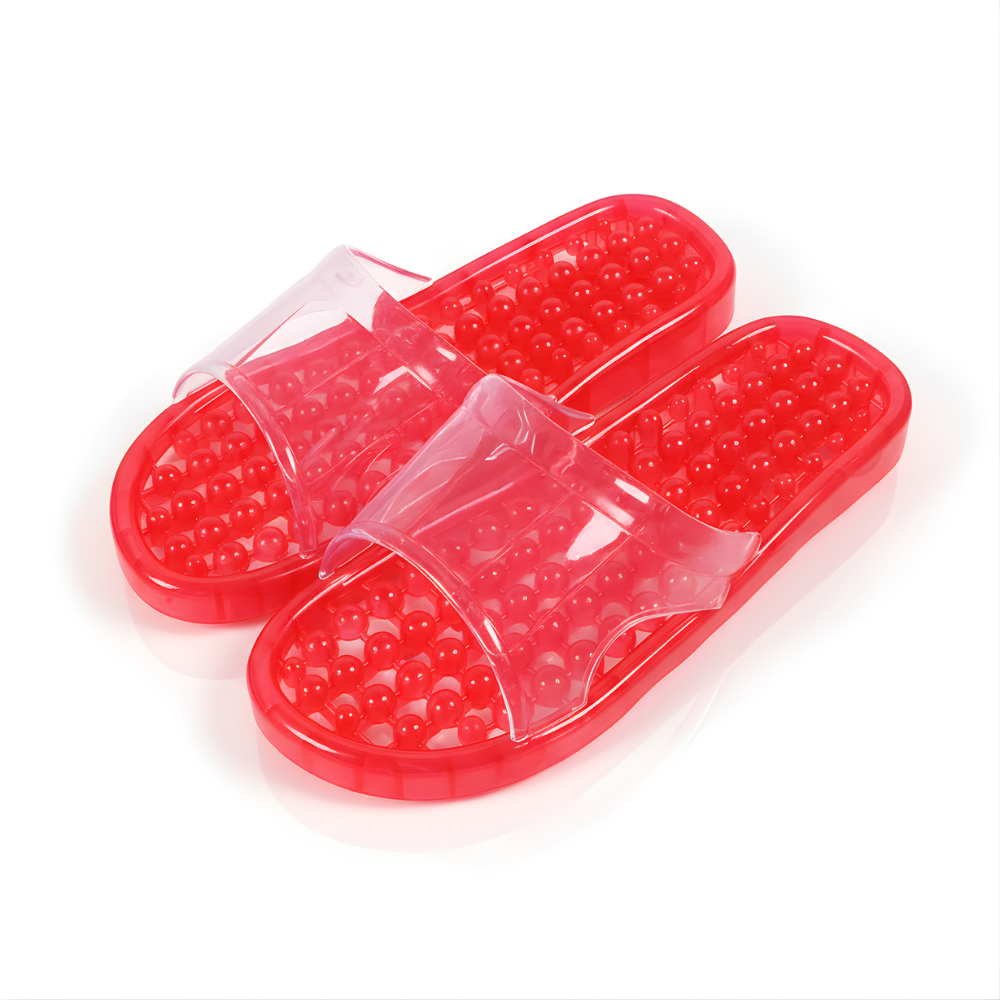 SSBO Sandal Pijat Refleksi Terapi Warna Merah – Sandal Kesehatan Elegan, Anti Selip & Nyaman Dipakai Harian