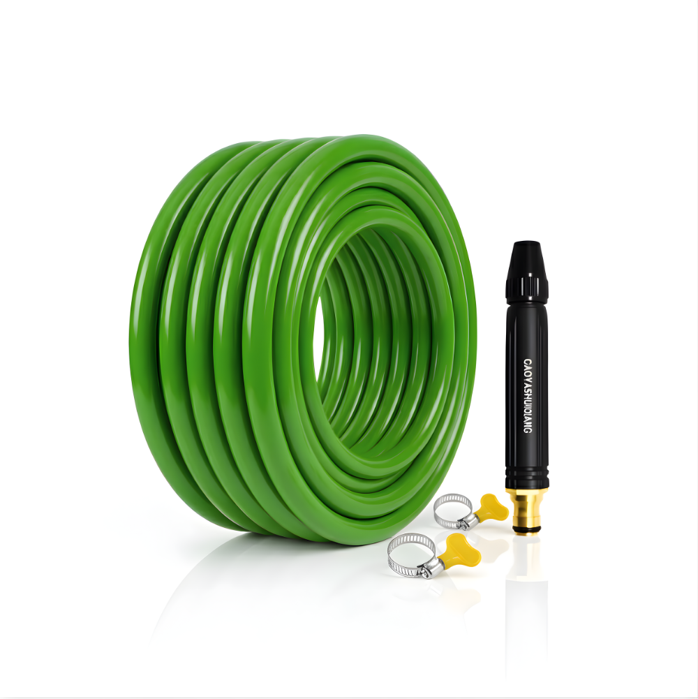 Selang Air Elastis 1,5 mm SSBO ⅝ & ¾ Inch + Nozzle Stick + 2 Klem Pengunci – Fleksibel, Kuat, Tahan Tekanan & Siap Pakai